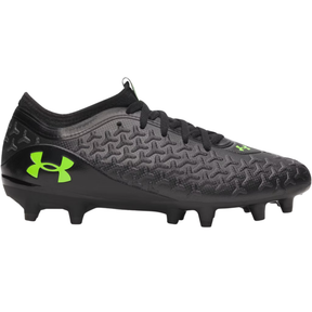 Under Armour Magnetico Select 6 Junior Football Shoes: Metallic Black/Hyper Green