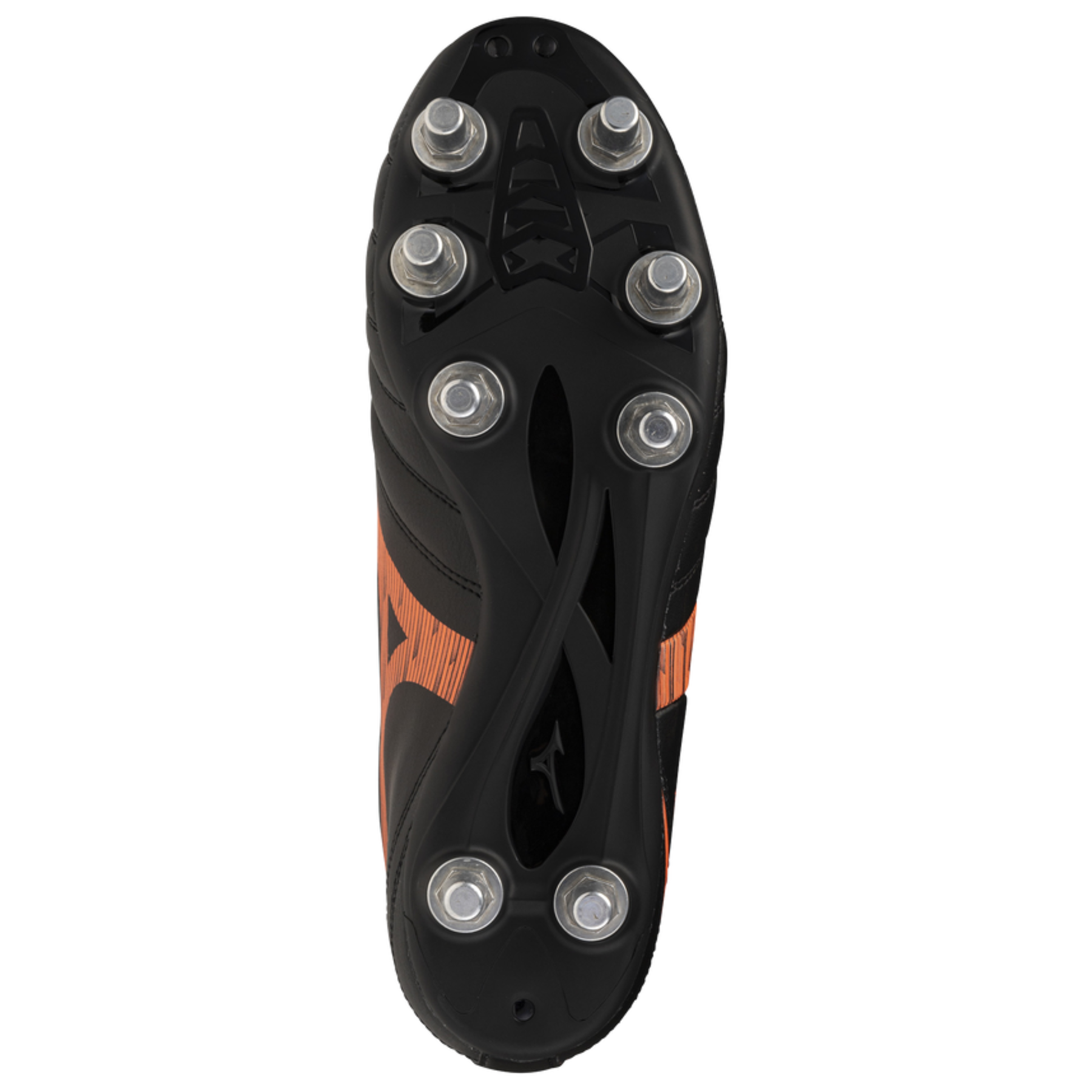 Mizuno Monarcida Neo III Rugby Boots: Black/Lava Orange