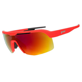 Goodr Dante's Inferno Sunglasses Rose Reflective Polarised Lenses: Red Frame