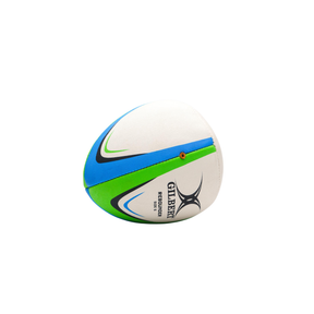 Gilbert Rebounder Training Rugby Ball: Green/Blue - 5