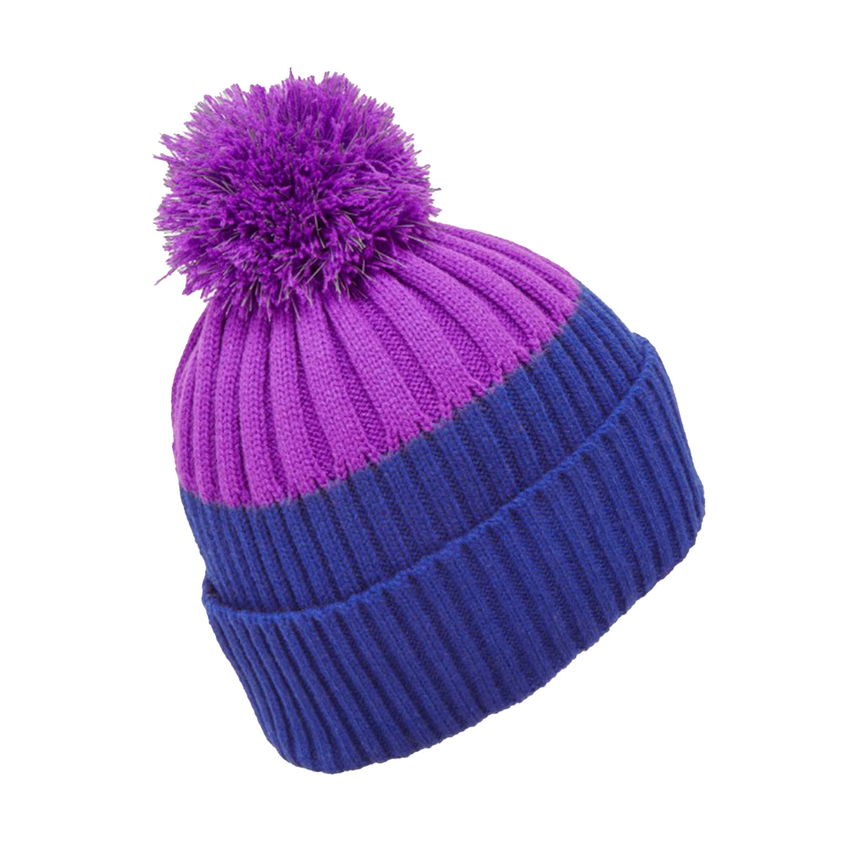 Ronhill Bobble Hat: Cobalt/Thistle