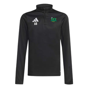 Junior Quarter Zip Training Top: Black