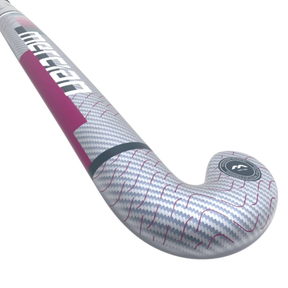 Mercian Evolution CKF35 Pro Hockey Stick: Silver Carbon/Purple