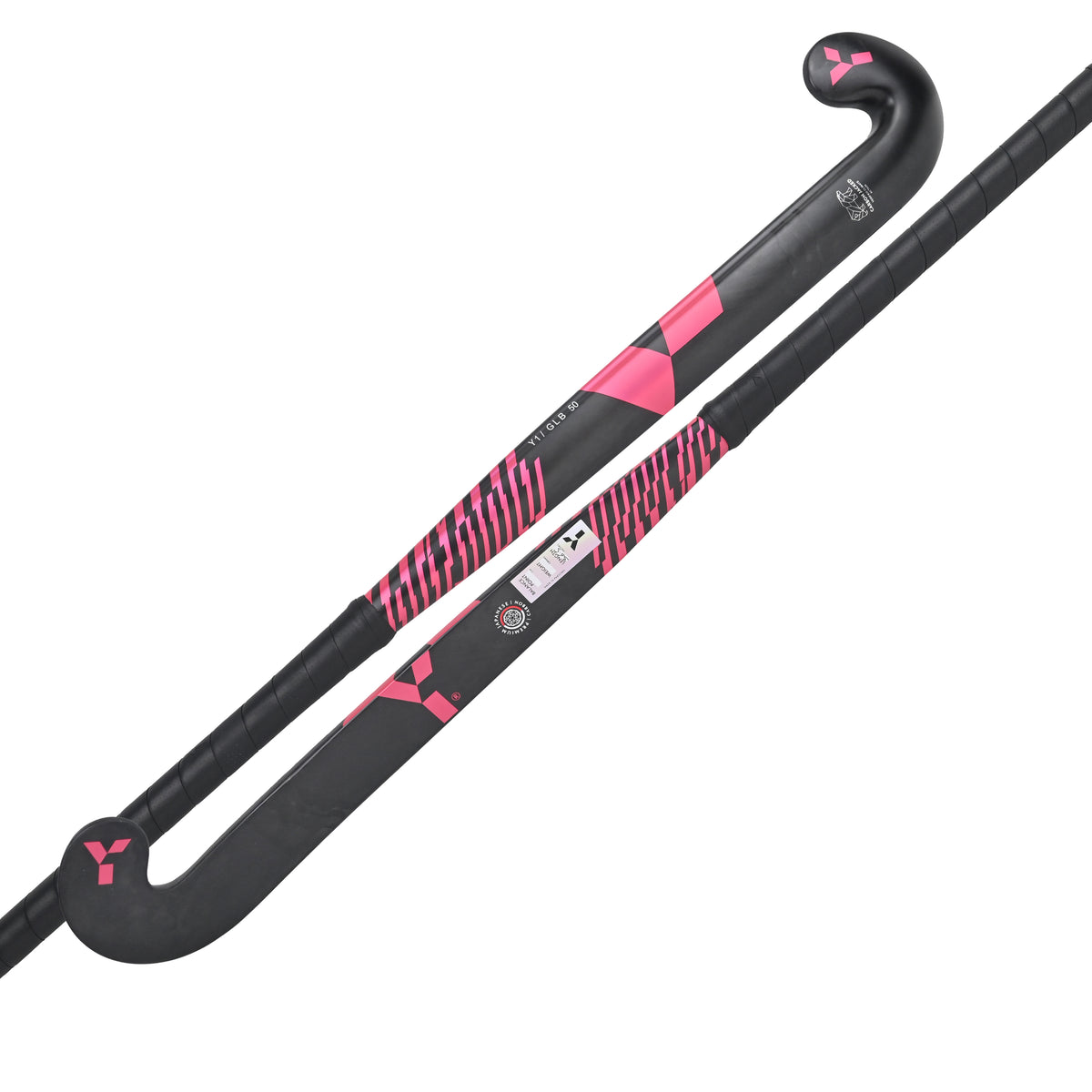 Y1 GLB 50 Natural Carbon Hockey Stick: Pink