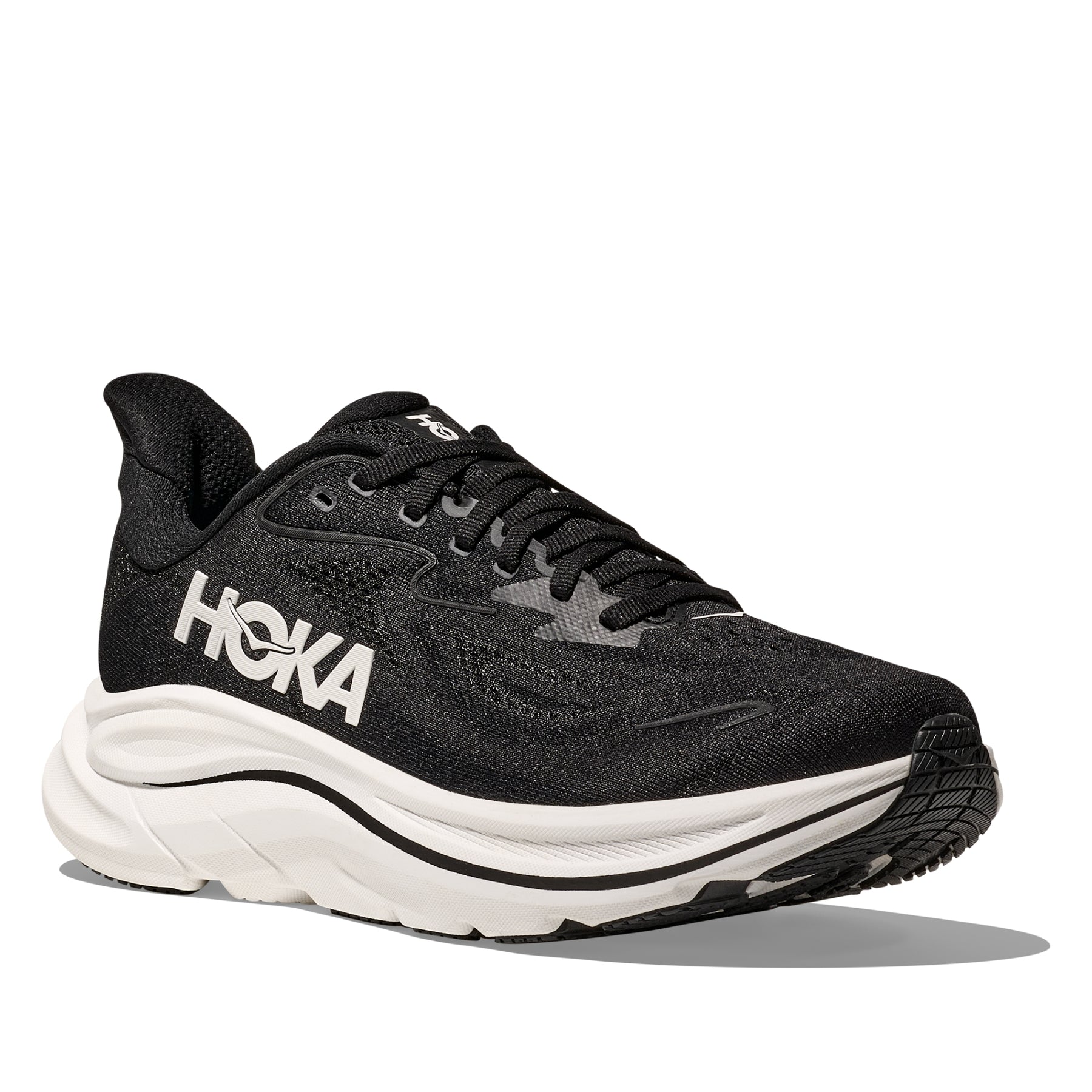 Hoka Clifton 10 Men's Running Shoes: Black/White