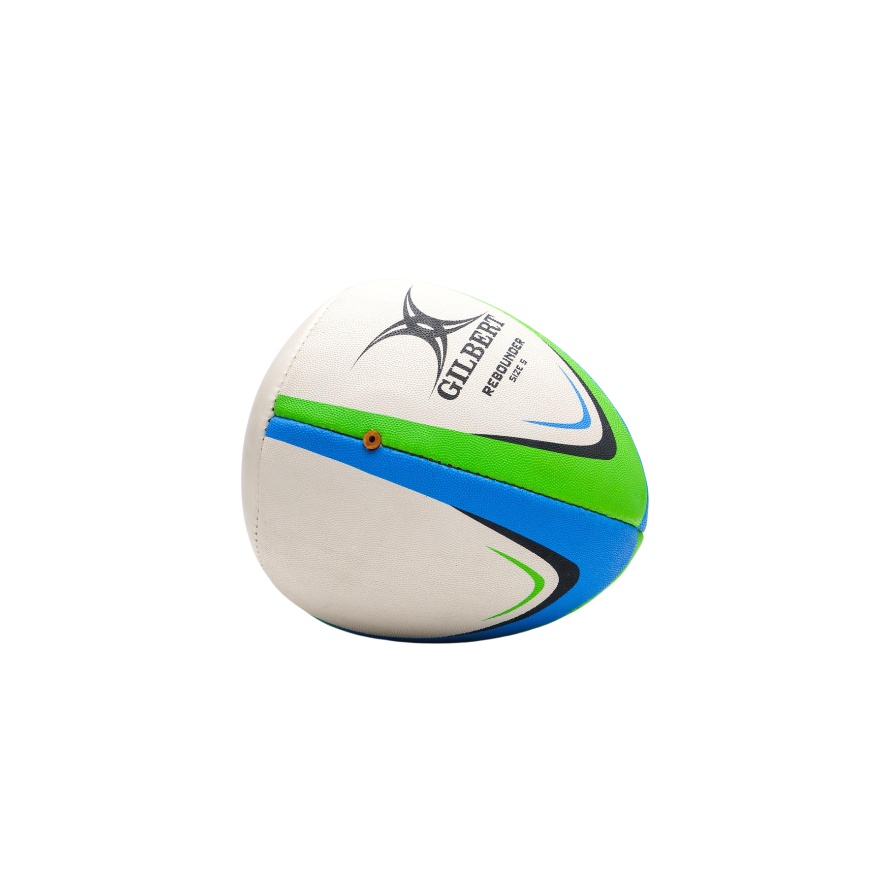 Gilbert Rebounder Training Rugby Ball: Green/Blue - 5