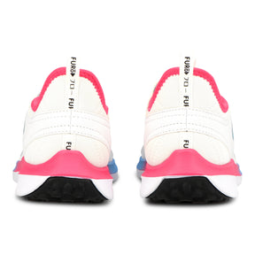 Osaka Furo Play Junior Hockey Shoes 2025: White/Retro Blue/Raspberry