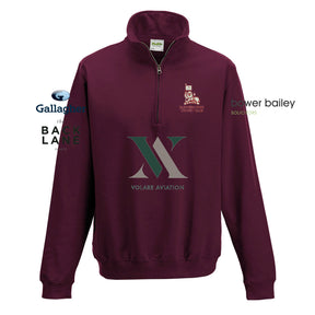 Blenheim Park CC Qtr Zip Sweatshirt: Maroon