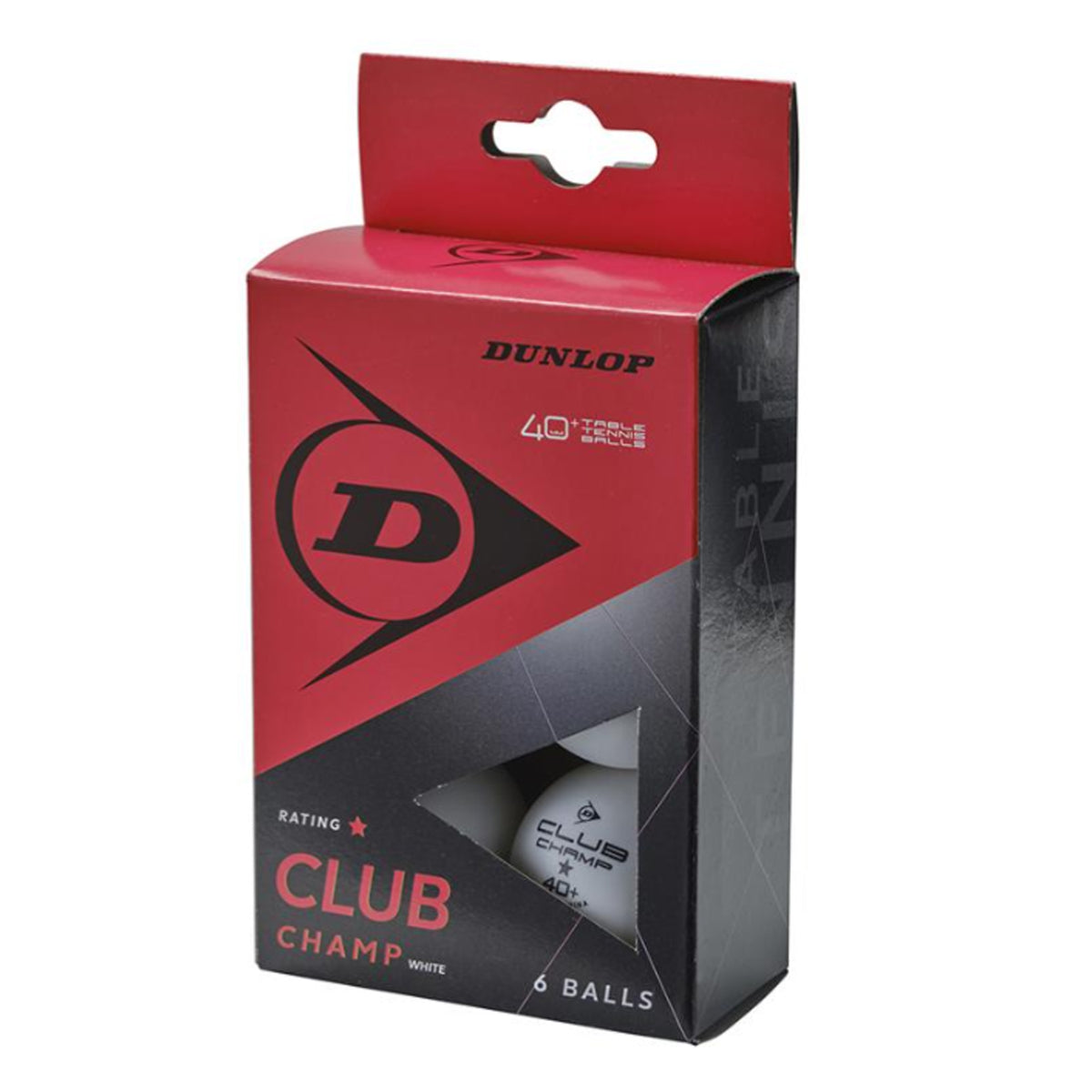 Dunlop Club Champ Table Tennis Balls: White - Box of 6