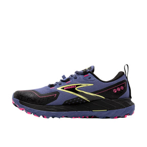 Brooks Cascadia 18 GTX Womens Trail Running Shoes: Grey Blue/Black/Pink