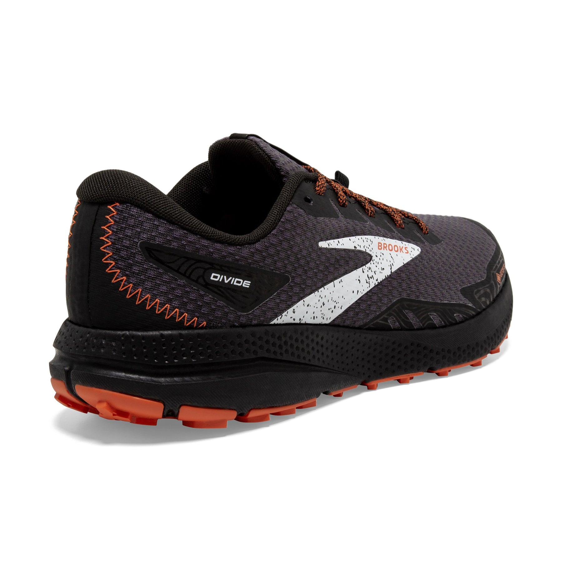 Brooks Divide 4 GTX Mens Trail Shoes: Black/Firecracker/Blue
