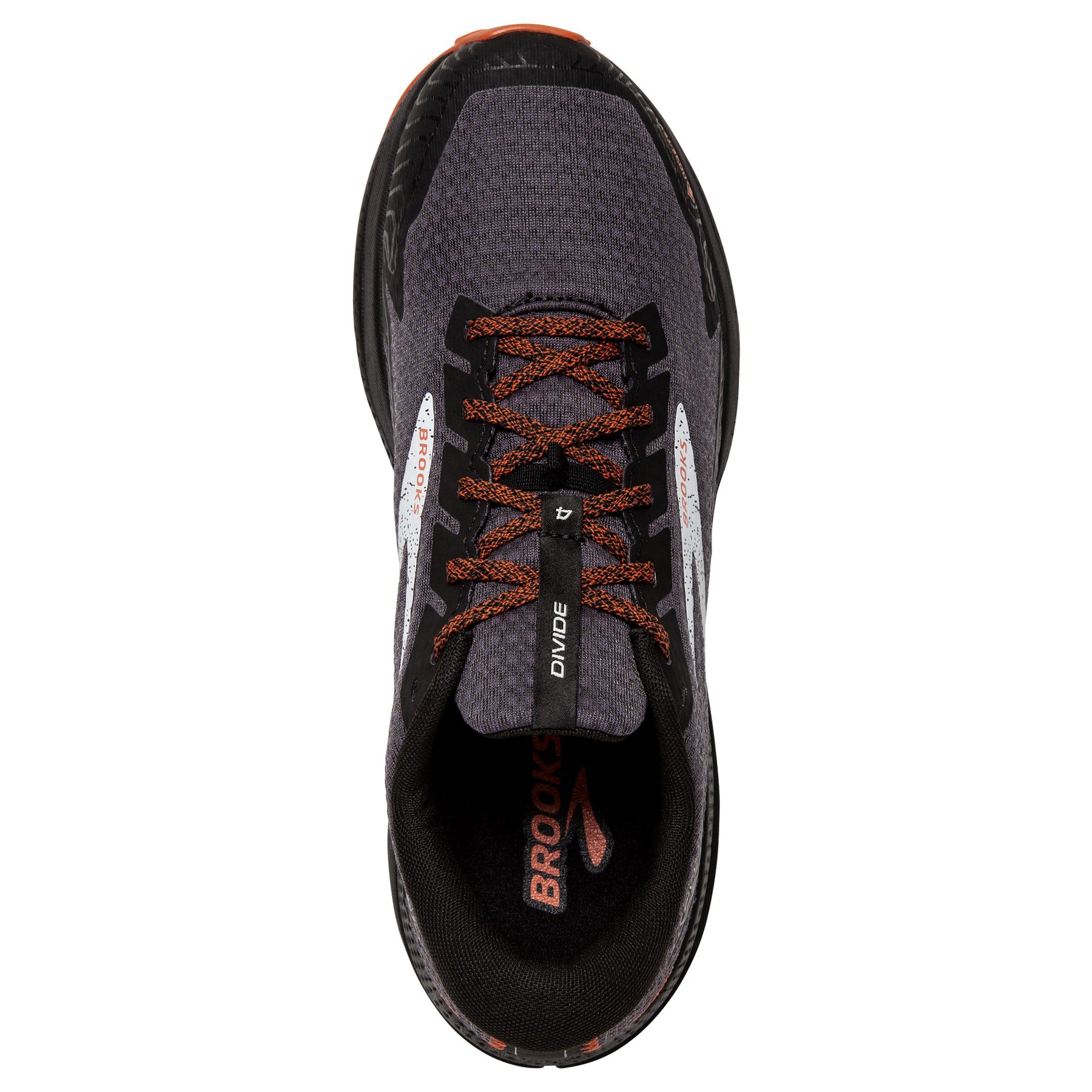 Brooks Divide 4 GTX Mens Trail Shoes: Black/Firecracker/Blue