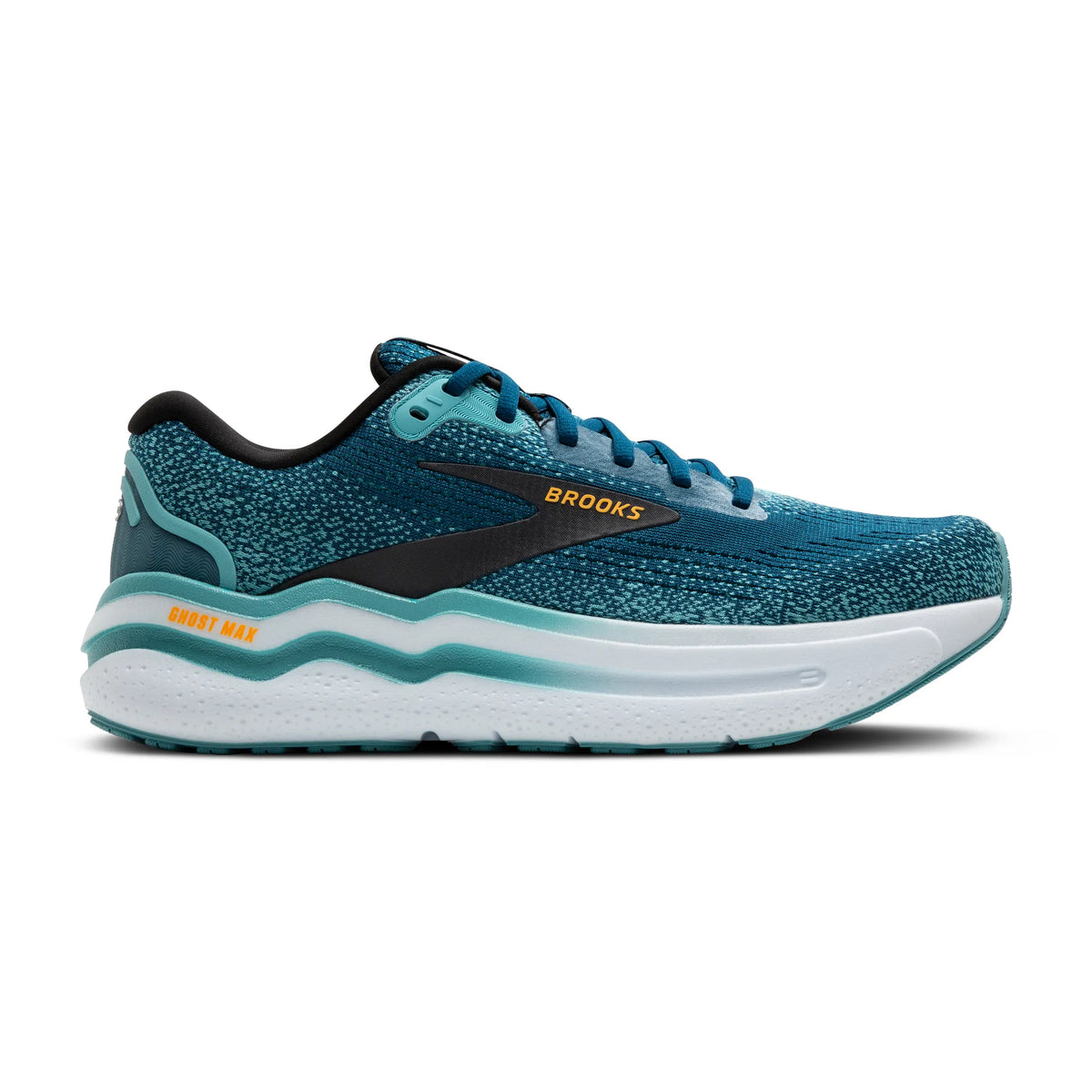 Brooks Ghost Max 2 Mens Running Shoes: Moroccan Blue/Aqua/Orange Pop