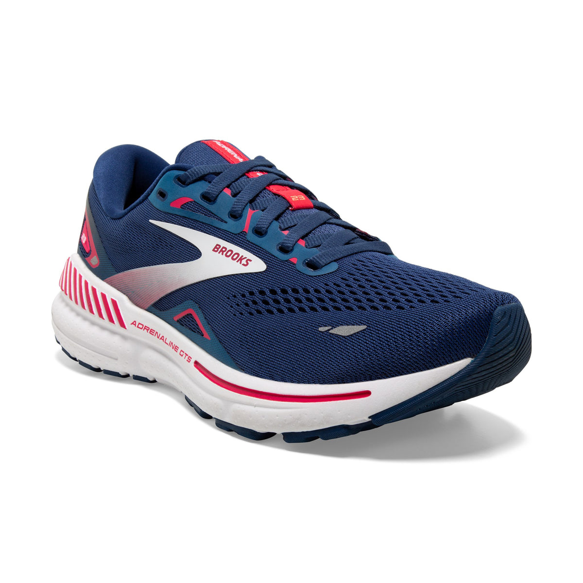 Brooks Adrenaline GTS 23 Womens Running Shoes: Blue/Raspberry/White