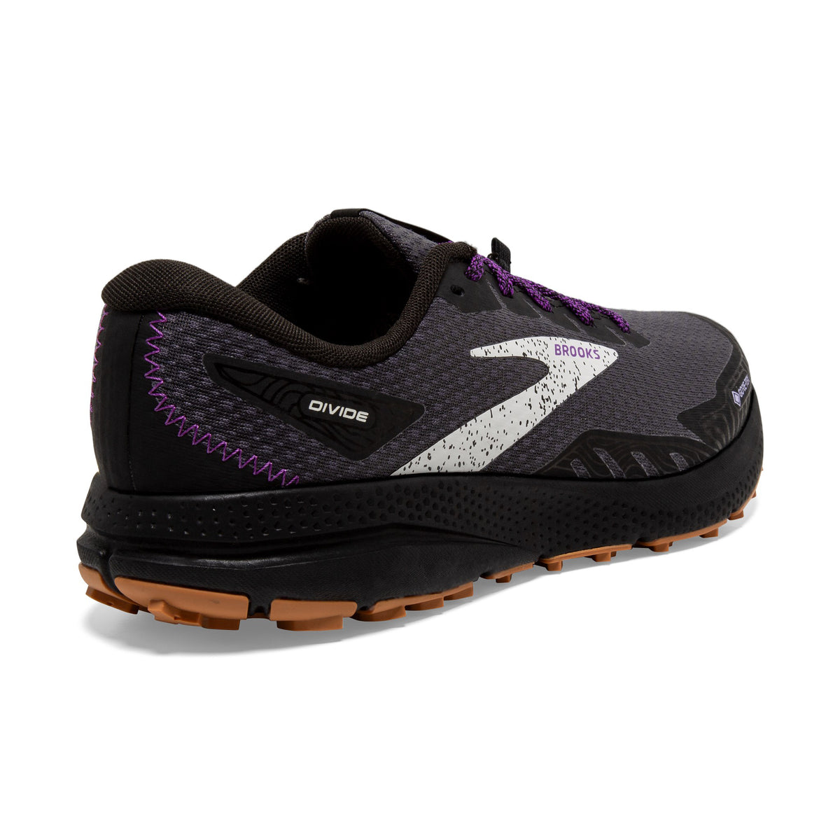 Brooks Divide 4 GTX Womens Trail Shoes: Black/Blackened Pearl/Purple