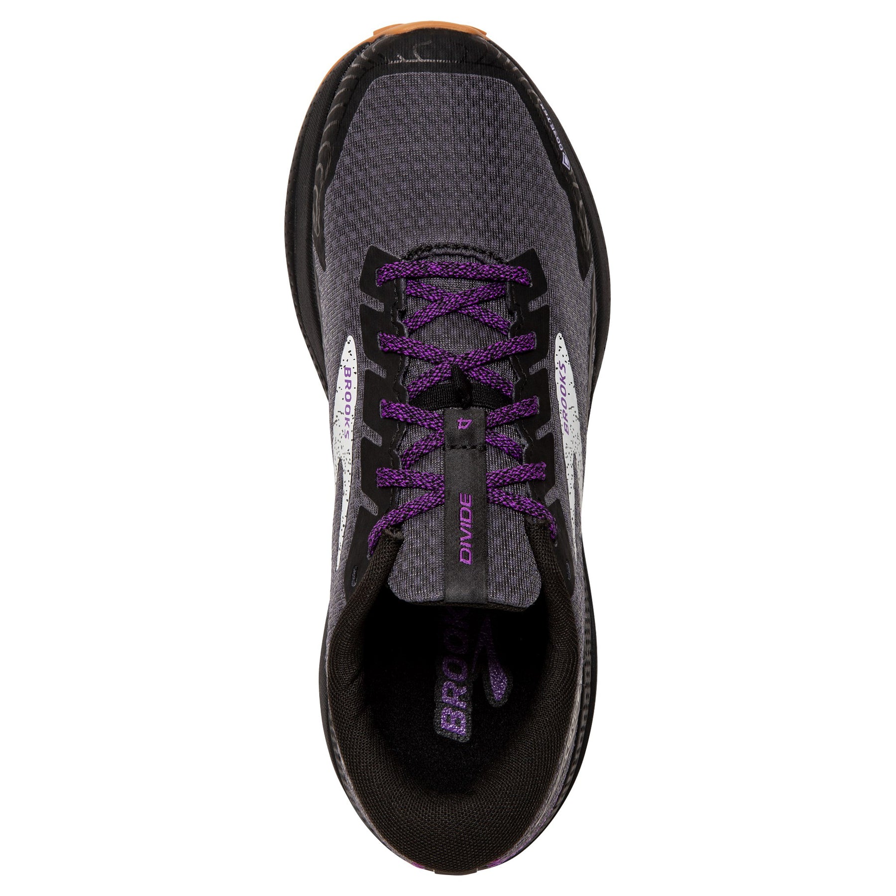 Brooks Divide GTX Women's Trail Shoes: Black/Blackened Pearl/Purple