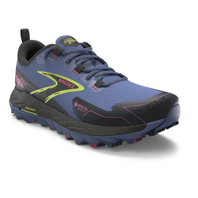 Brooks Cascadia 18 GTX Womens Trail Running Shoes: Grey Blue/Black/Pink