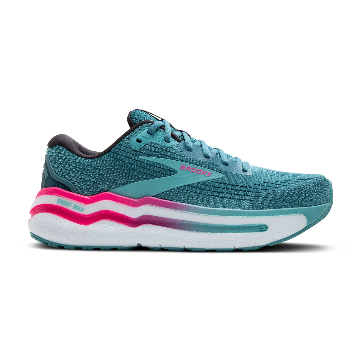 Brooks Ghost Max 2 Womens Running Shoes: Storm Blue/Knockout Pink/Aqua