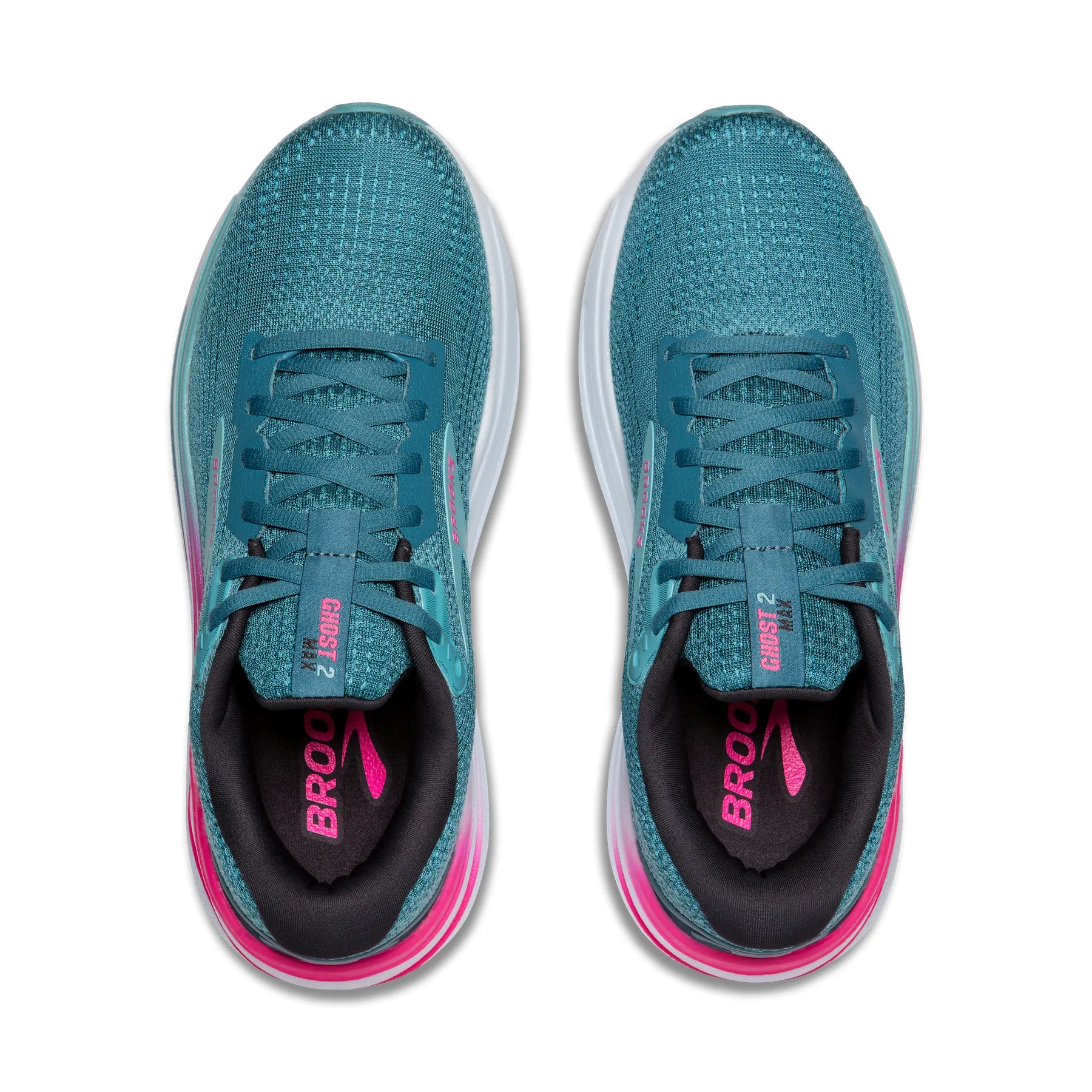 Brooks Ghost Max 2 Womens Running Shoes: Storm Blue/Knockout Pink/Aqua