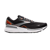Brooks Adrenaline GTS 23 Mens Running Shoes: Black/Mandarin Red/Silver