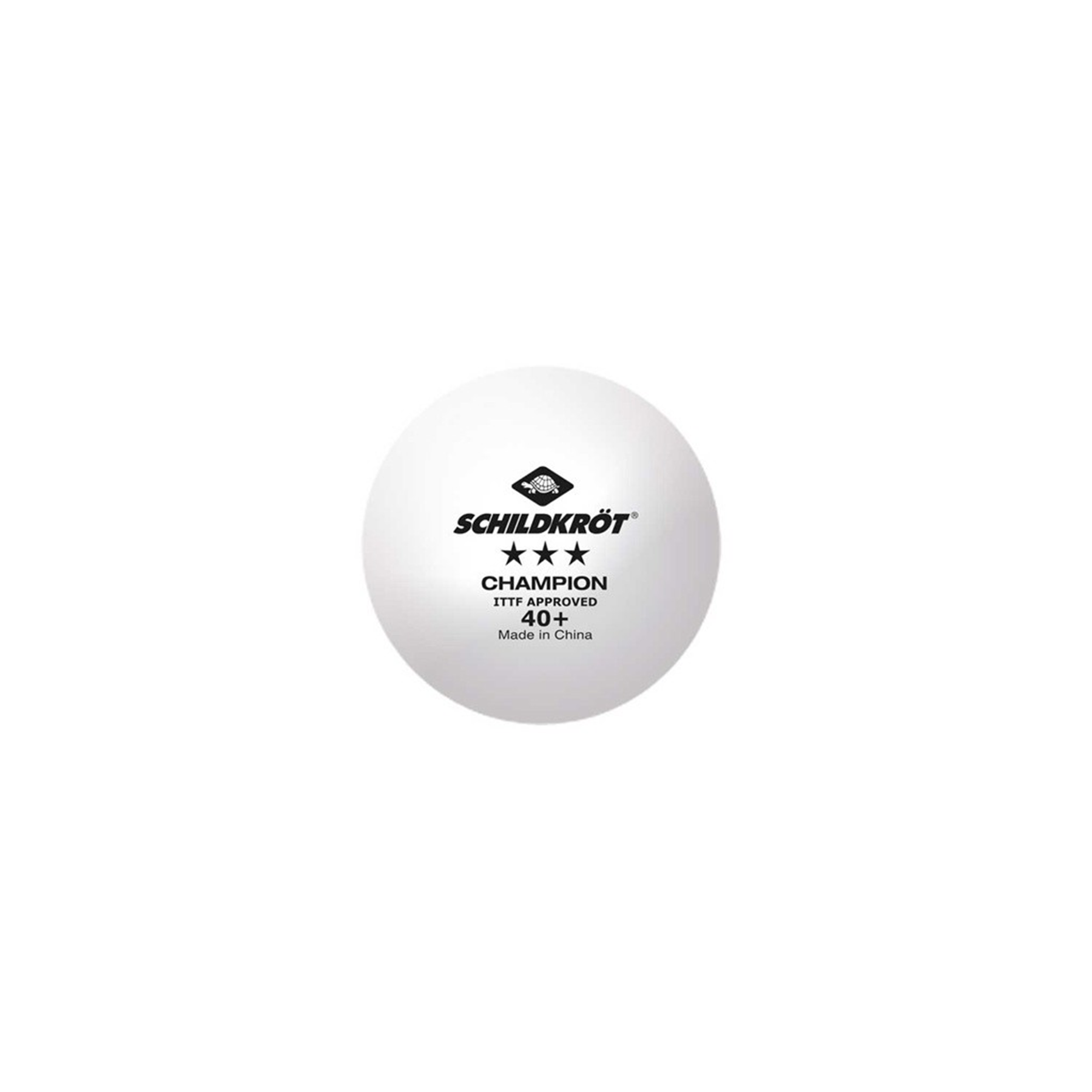 3-Star Champion ITTF Poly 40+ Box of 3 Table Tennis Balls: White