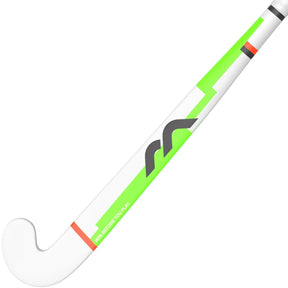 Mercian Genesis FG100 Low Junior Hockey Stick: White/Neon Green