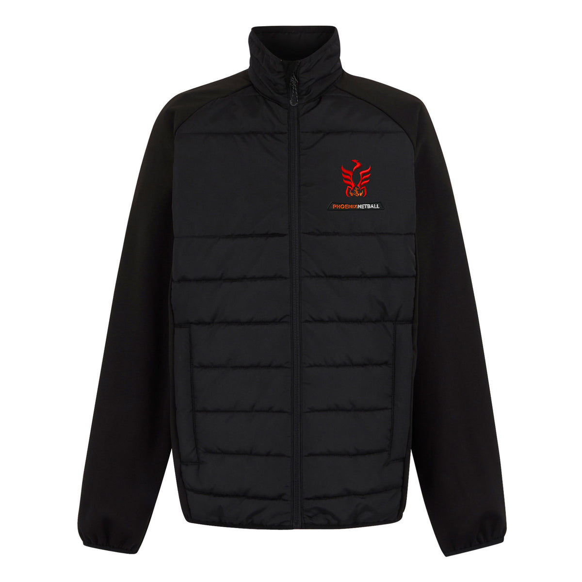 Phoenix Netball Hybrid Jacket: Black
