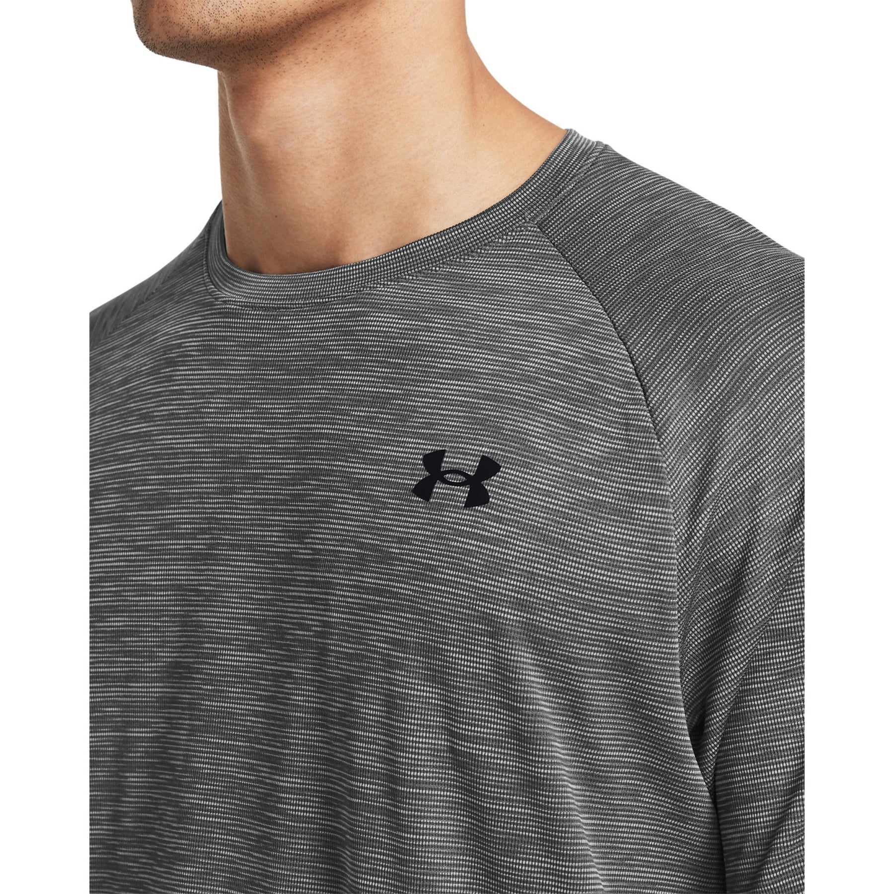 Under Armour Men's Tech Textured Short Sleeve Tee: Castlerock/Black