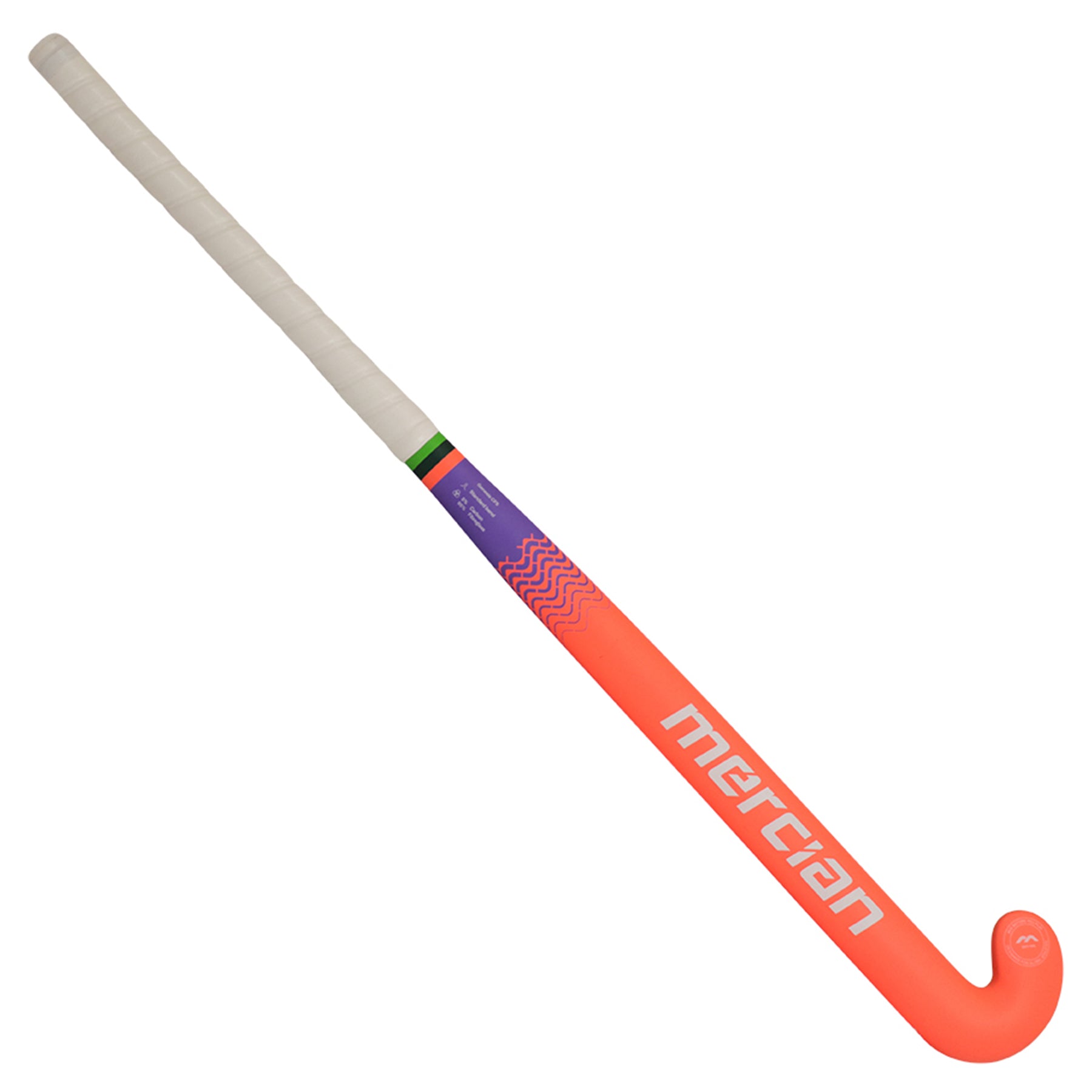 Mercian Genesis CF5 Junior Hockey Stick: Black/Coral/Purple
