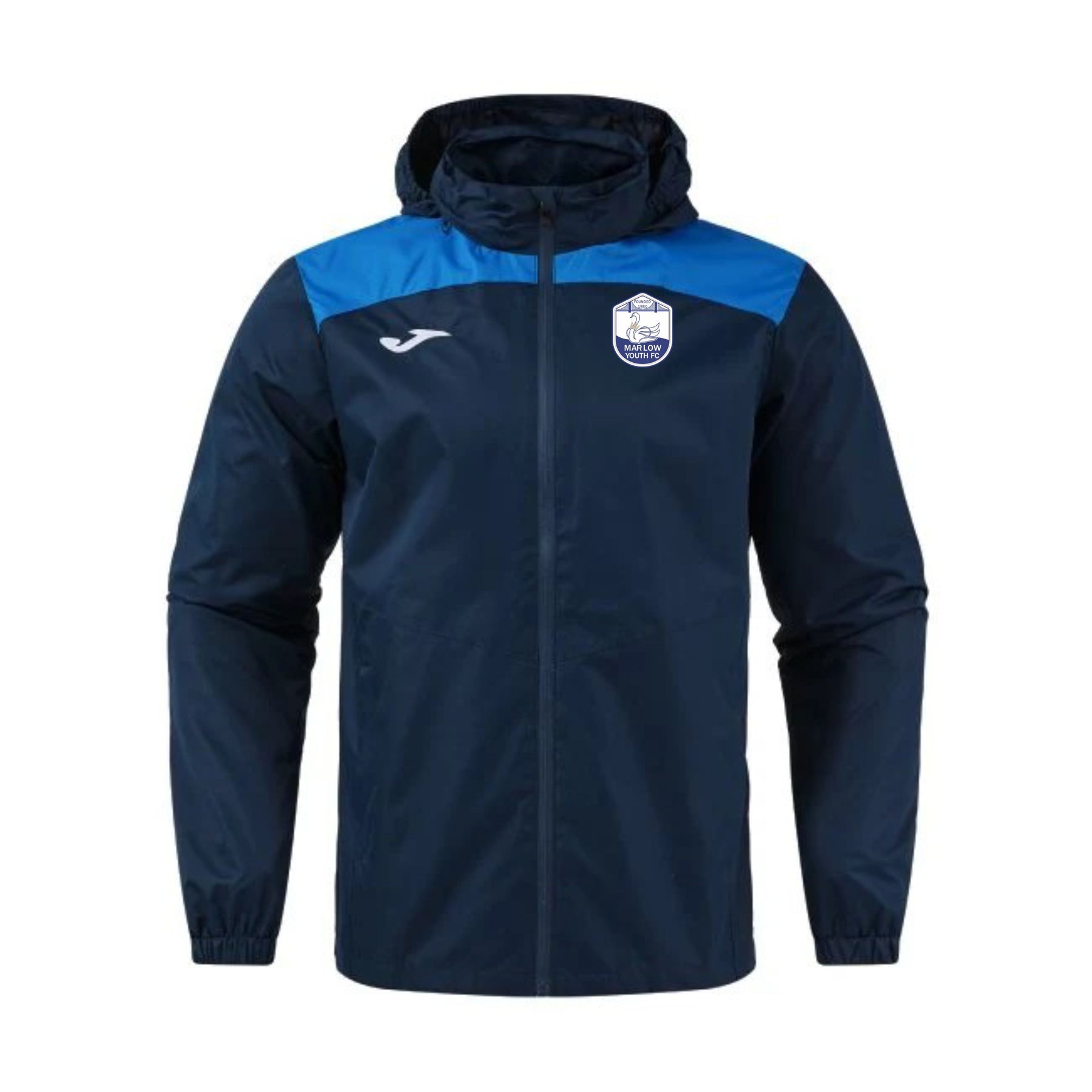 Marlow Youth FC Rain Jacket: Navy/Royal