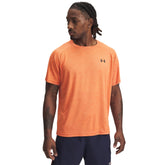 Under Armour Tech Textured Short Sleeve Tee 2025: Orange/White