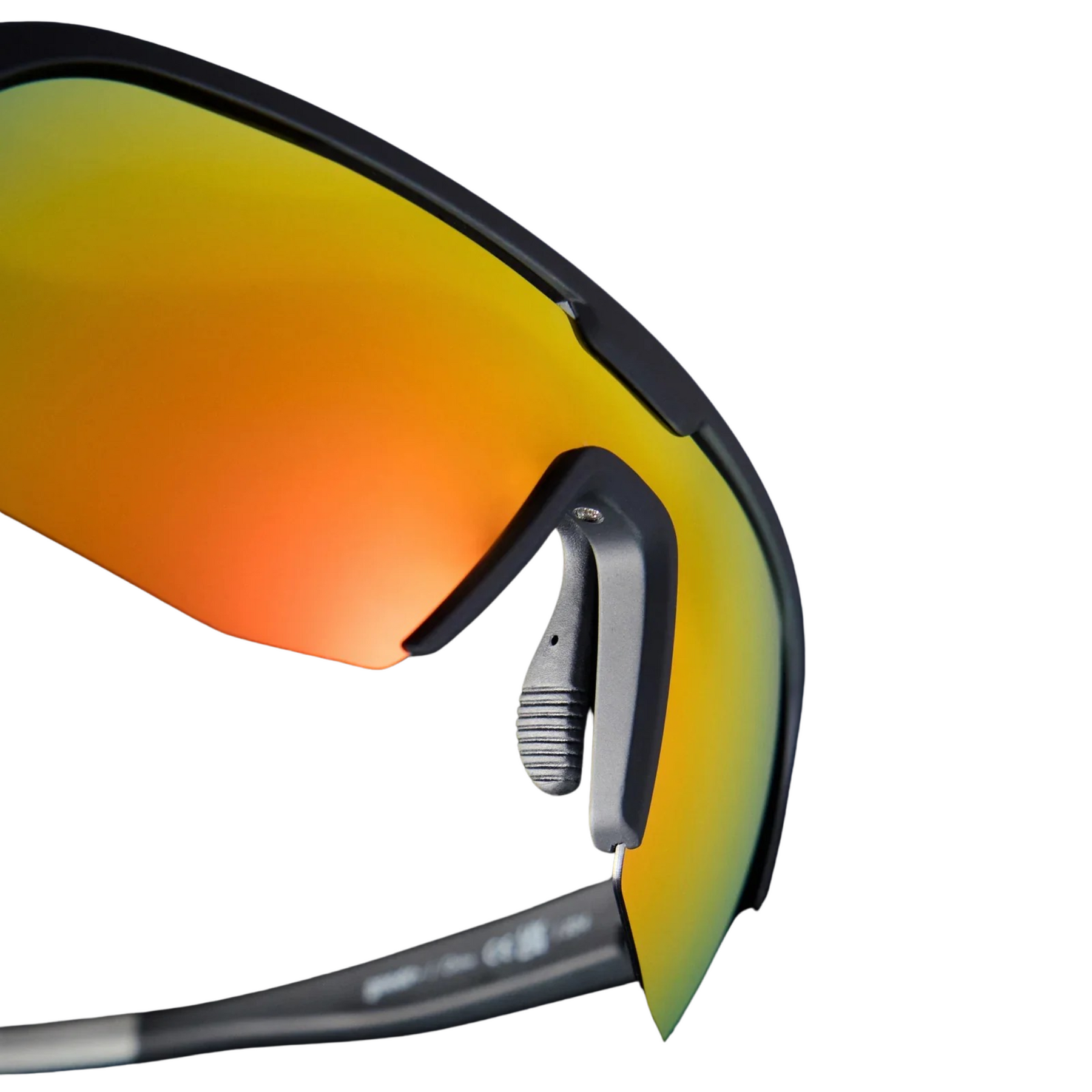 Goodr Victory Sunglasses Orange Reflective Polarised Lenses: Black Frame
