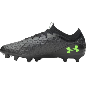 Under Armour Magnetico Select 6 FG Football Shoes: Metallic Black/Hyper Green