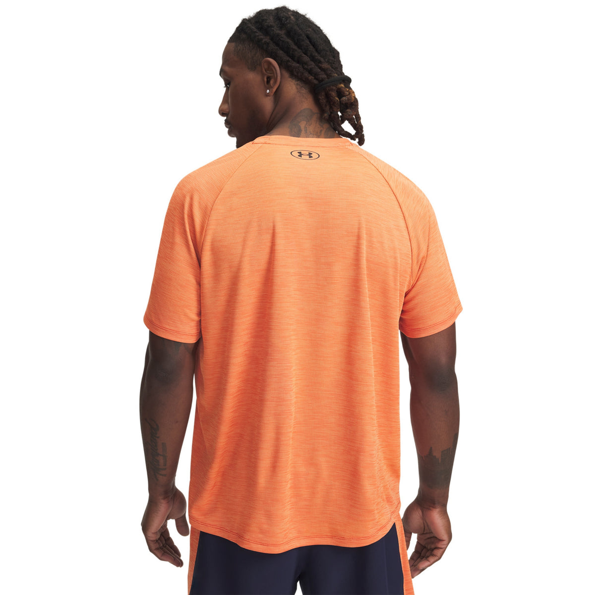 Under Armour Tech Textured Short Sleeve Tee 2025: Orange/White