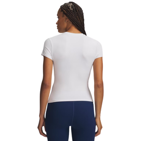 Under Armour Motion Fitted Women's SS Tee: White/Halo Grey