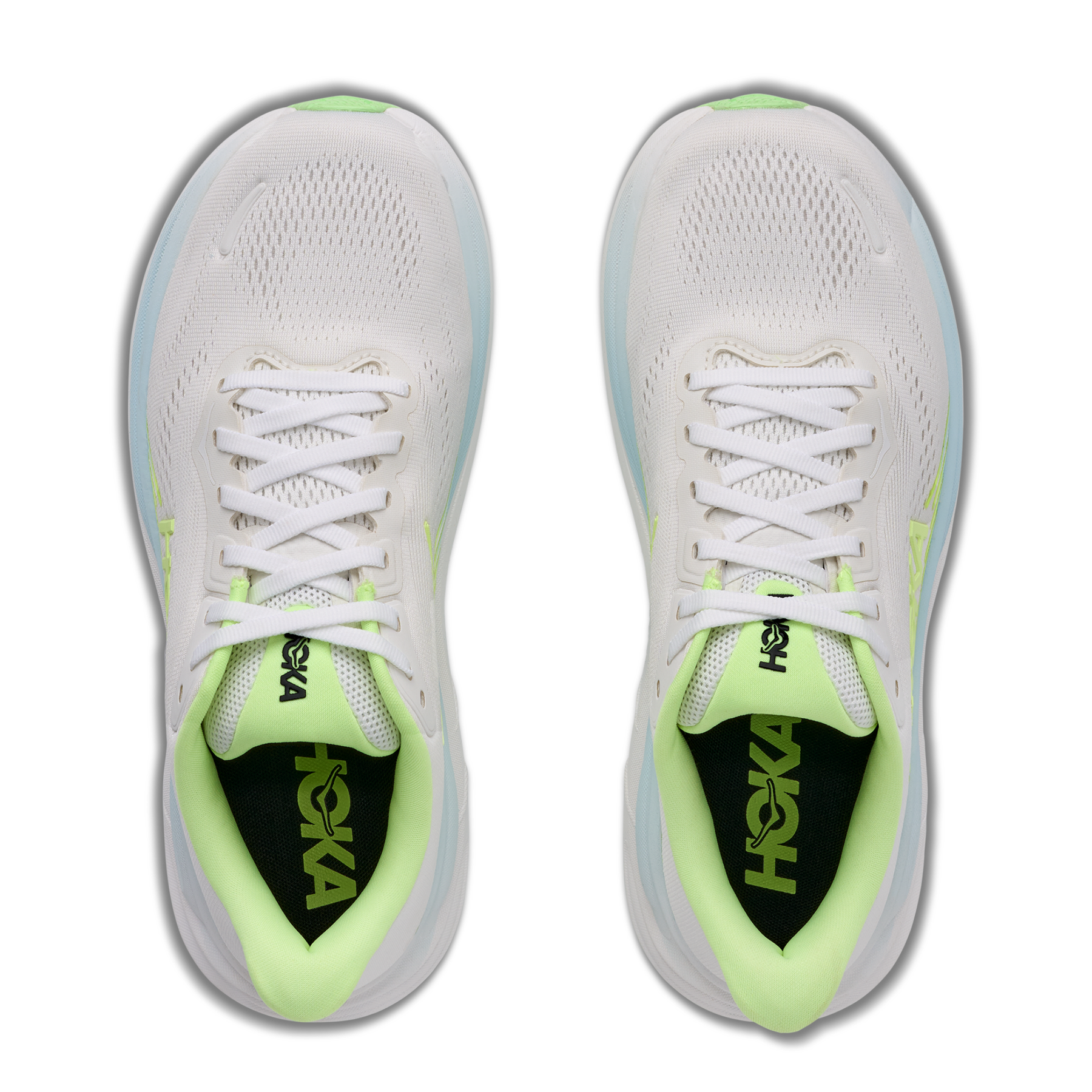 Hoka Clifton 11 Women's Running Shoes: Frost/Neon Yuzu