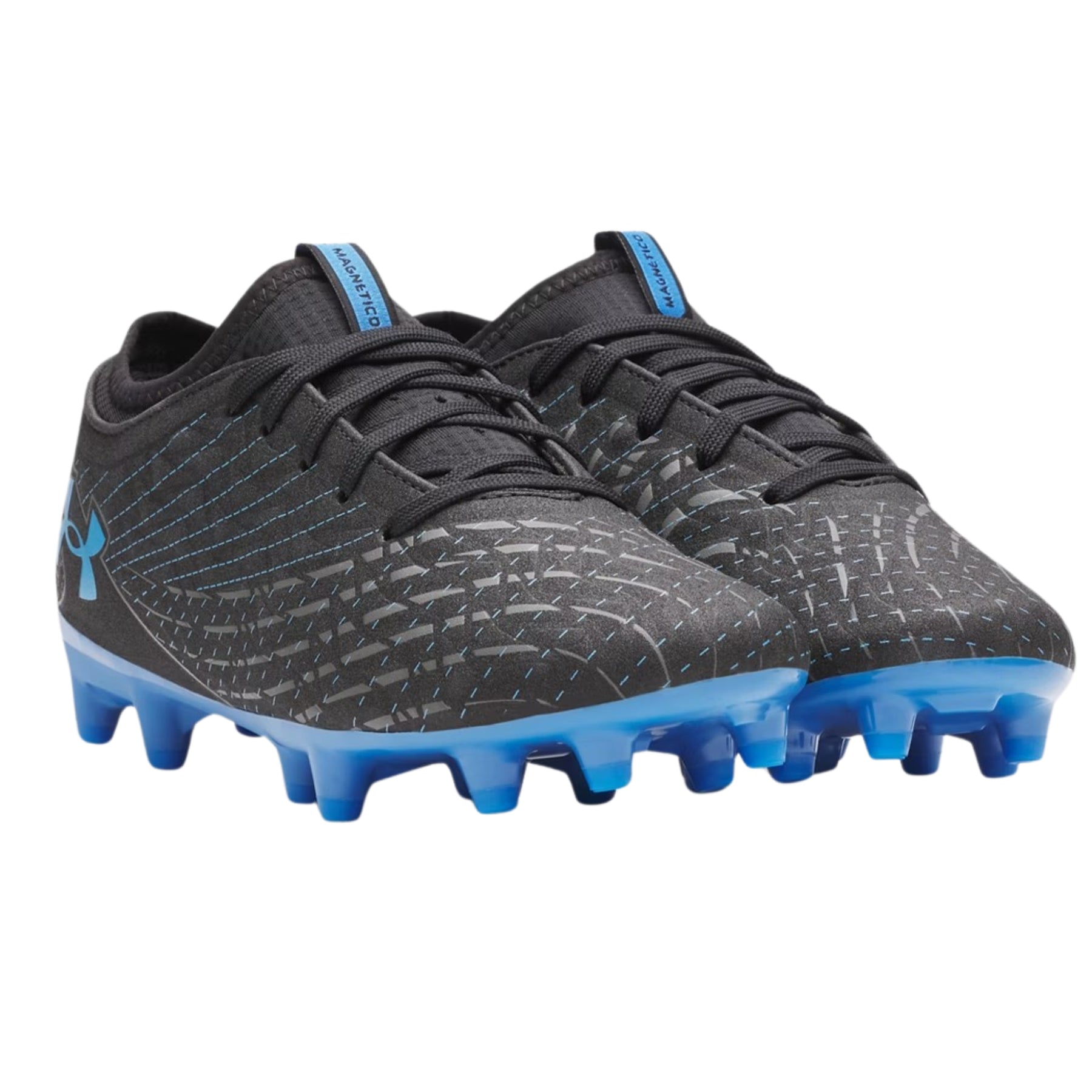 Under Armour Magnetico Select 5 Junior Football Shoes: Black/Castlerock/Blue