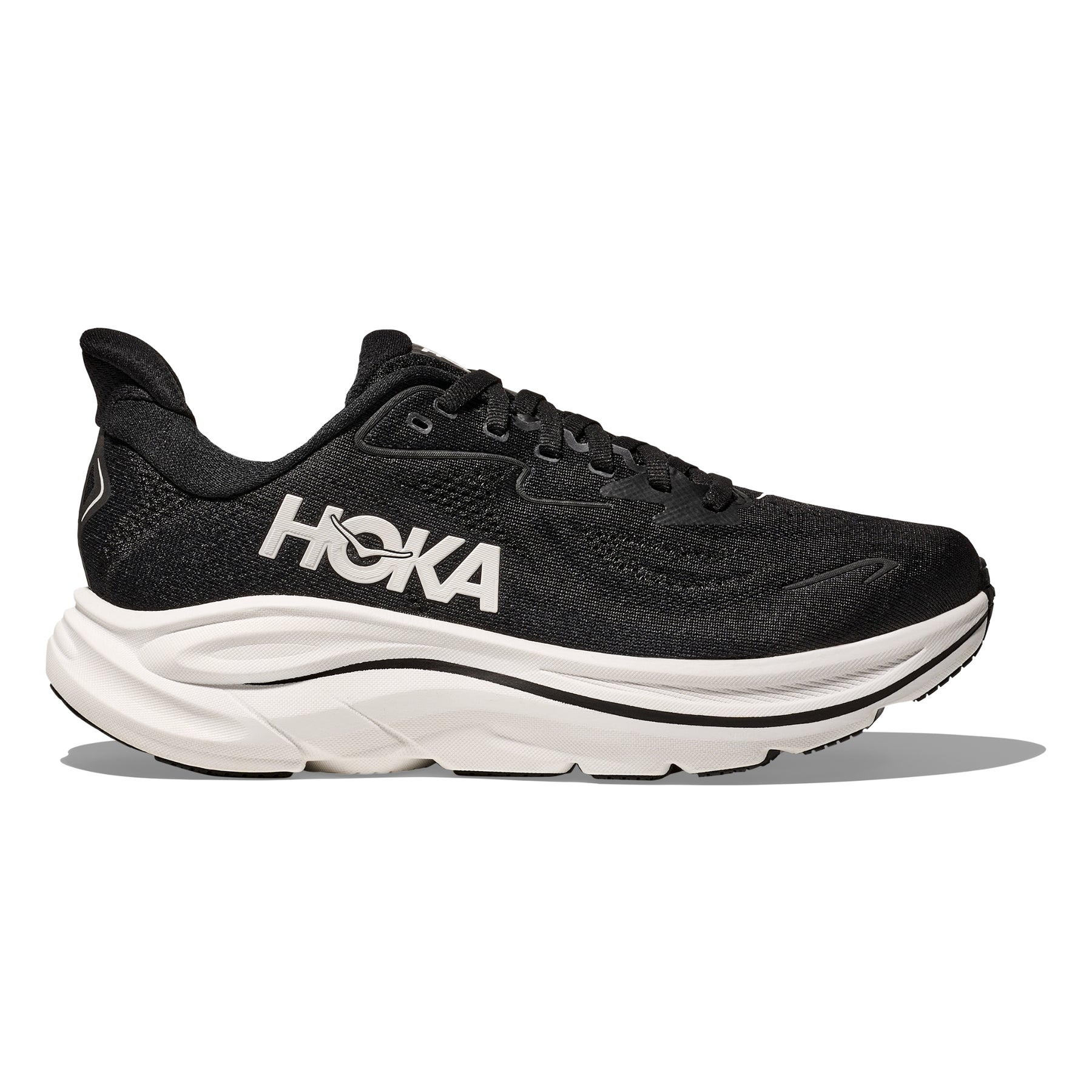 Hoka Clifton 10 Men's Running Shoes: Black/White