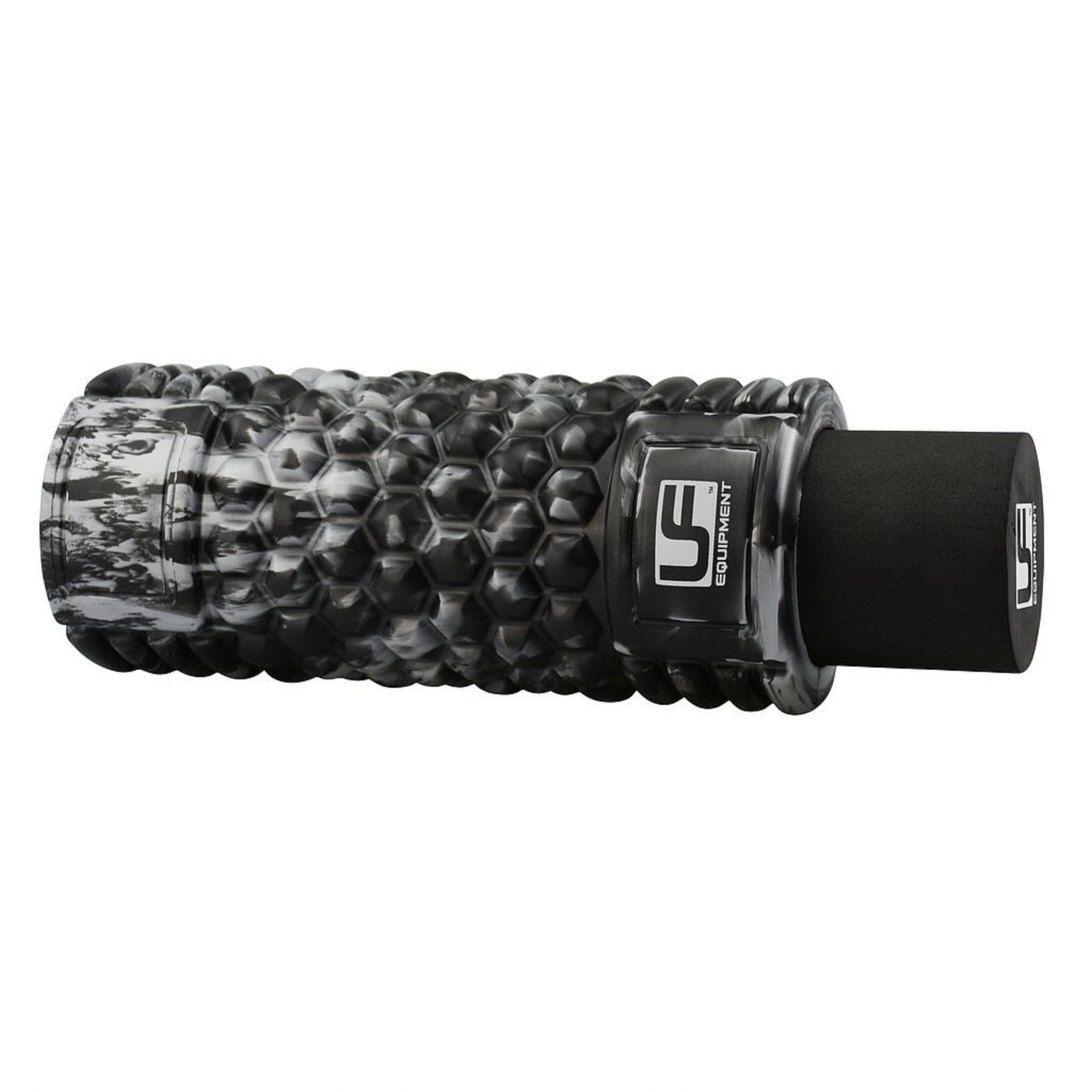 Urban Fitness 2 in 1 Massage Roller Set 14cm x 32cm: Black/Silver