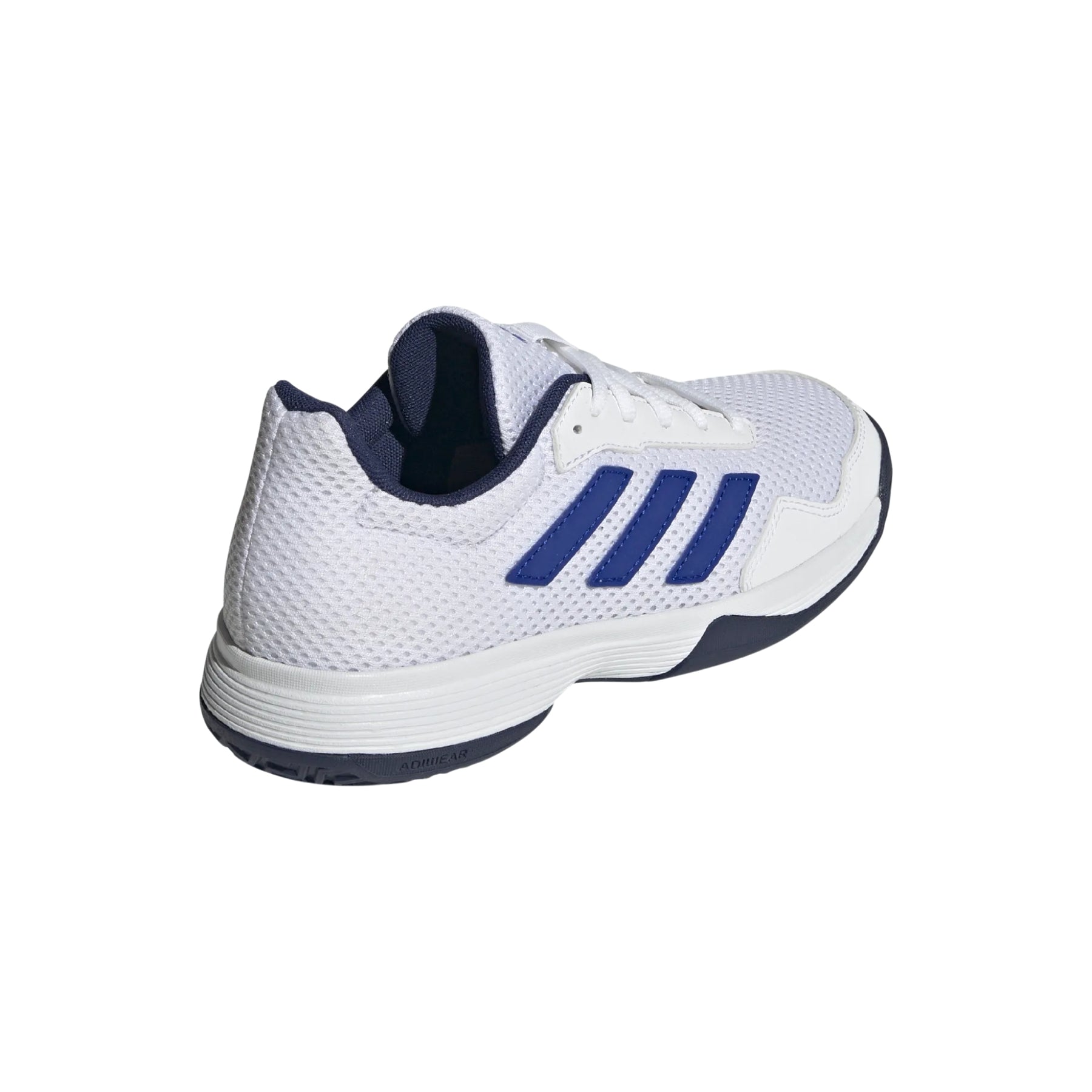 Adidas Gamespec Junior Tennis Shoes: White/Blue