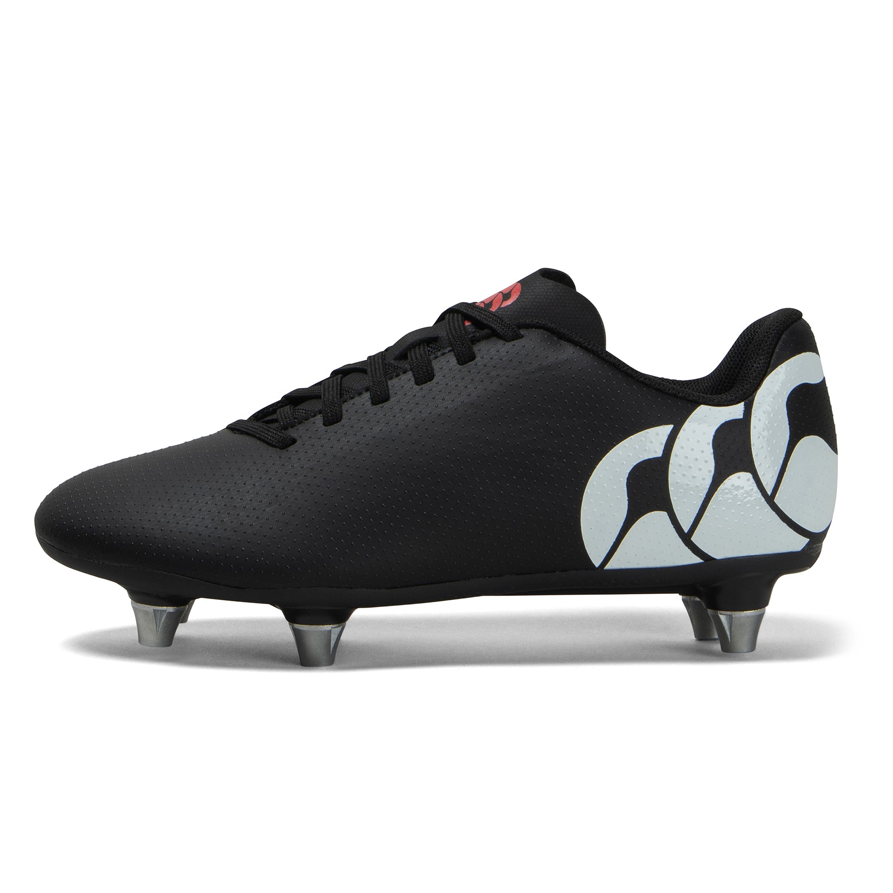 Canterbury Junior Phoenix Raze Soft Ground Rugby Boots: Black/White