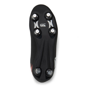 Canterbury Junior Phoenix Raze Soft Ground Rugby Boots: Black/White