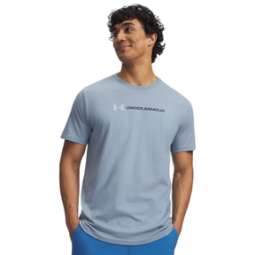 Under Armour Logo Men's SS Tee: Blue Wind/Blue Fog