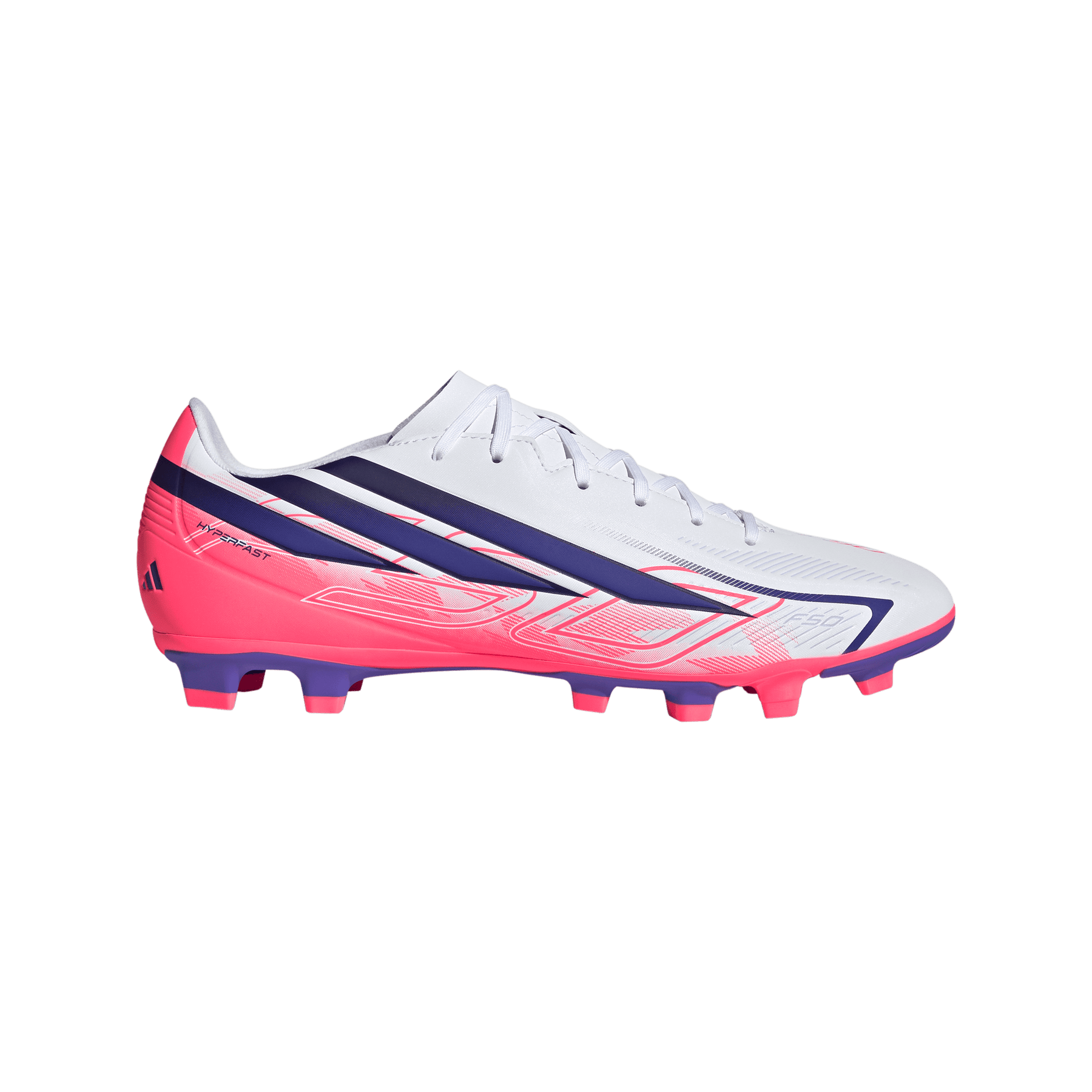 Adidas F50 Hyperfast Club FT FG/MG Football Boots: White