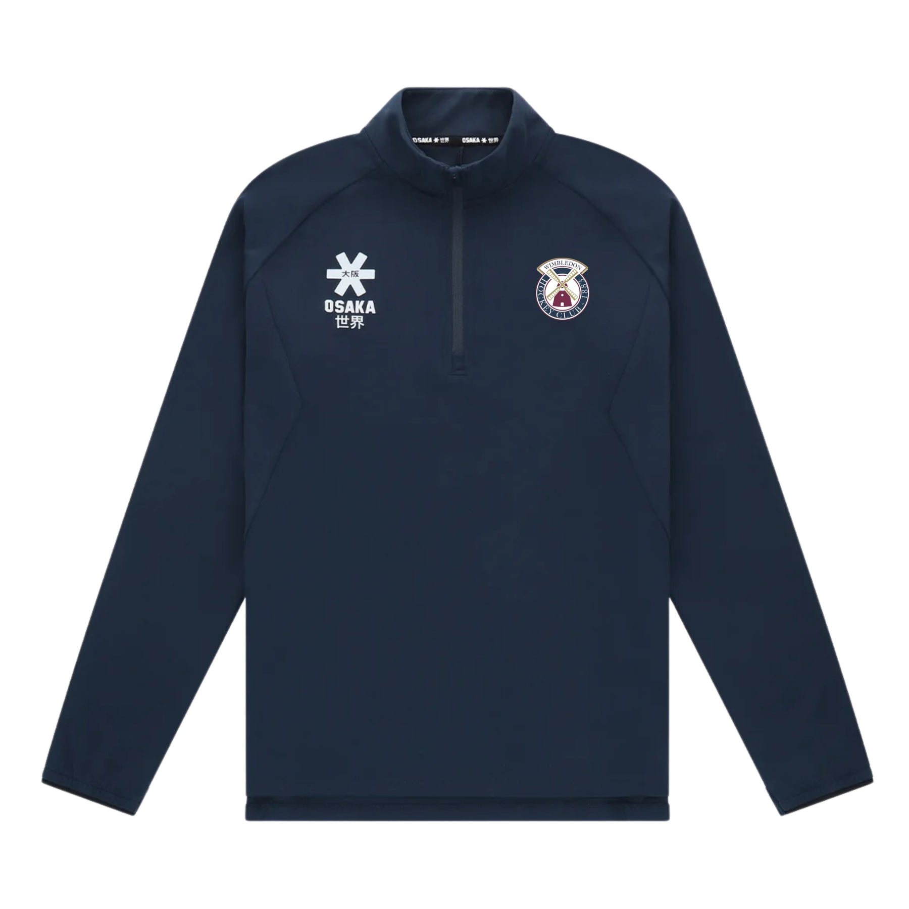 Wimbledon HC Unisex Junior Osaka Half Zip Sweater: Navy