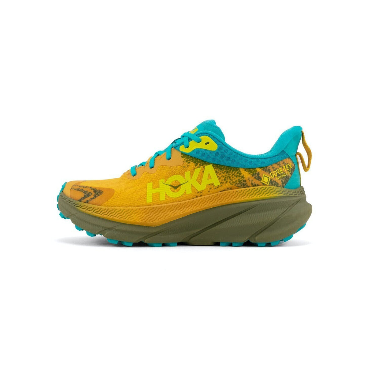 Hoka Challenger 7 GTX Mens Running Shoes: Golden Yellow/Avocado
