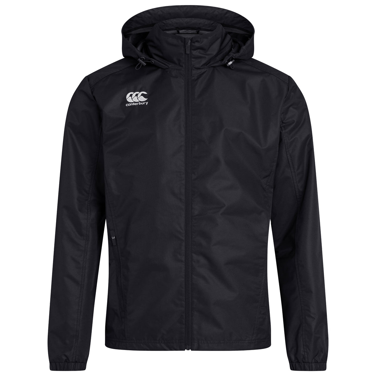Canterbury Junior Club Vaposhield Full Zip Rain Jacket: Black