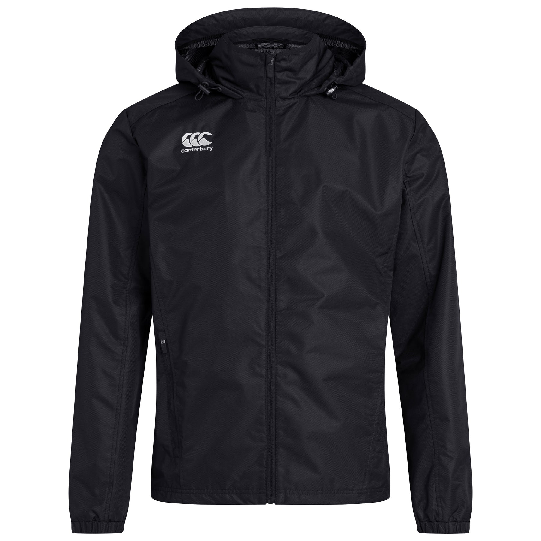 Canterbury Junior Club Vaposhield Full Zip Rain Jacket: Black