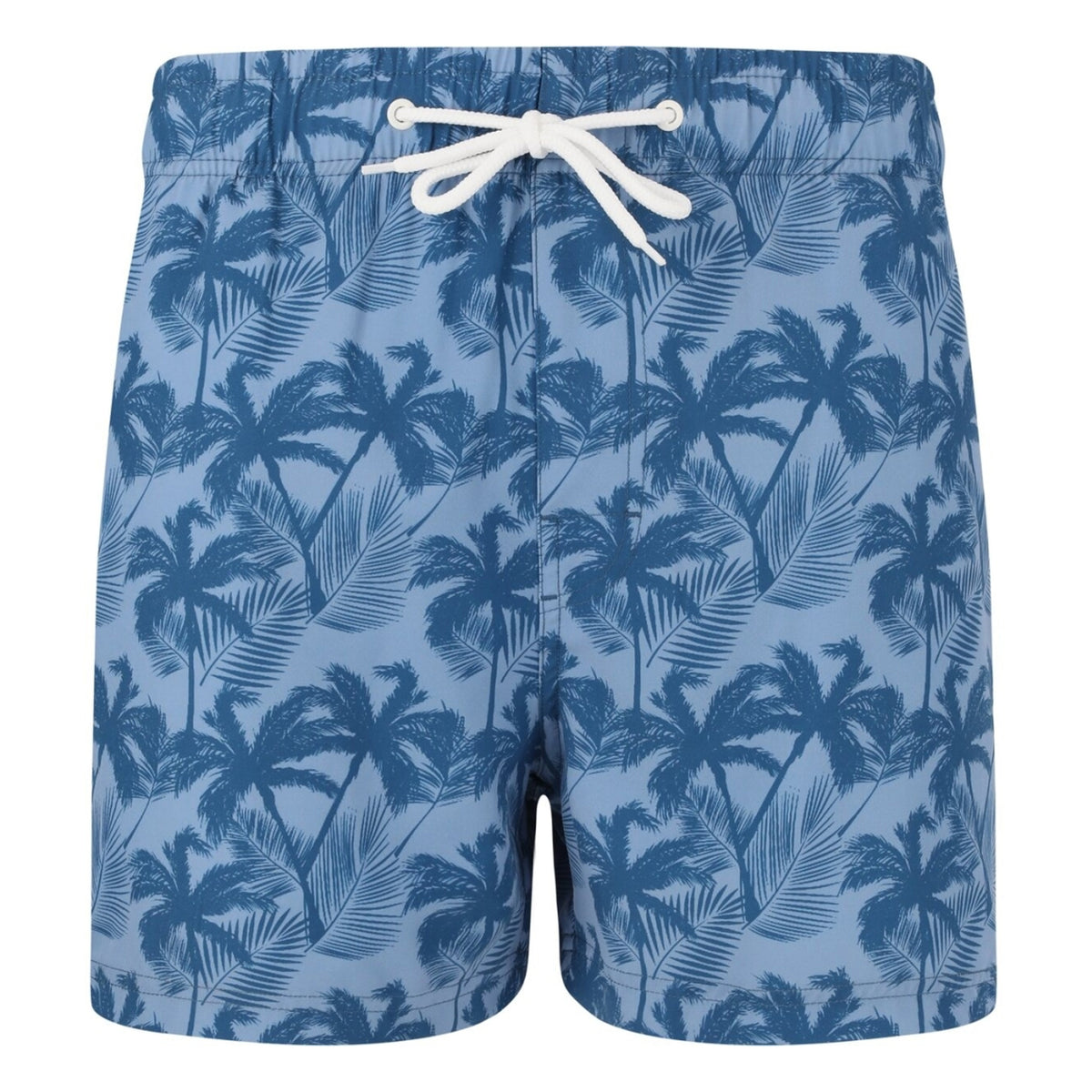 Cruz Werner Mens Beach Boardshorts: Blue Palm Tree