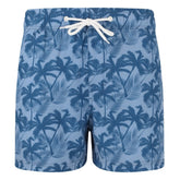 Cruz Werner Mens Beach Boardshorts: Blue Palm Tree